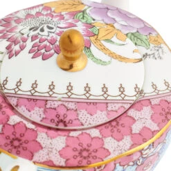 Wedgwood Butterfly Bloom Small Teapot 580ml -Tableware Discount Store 091574178783 Wedgwood ButterflyBloom Teapot12.5ozBxd detail2
