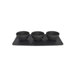 Villeroy & Boch Manufacture Rock Black Dip Bowl Set