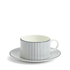 Wedgwood Gio Pinstripe Teacup And Saucer White