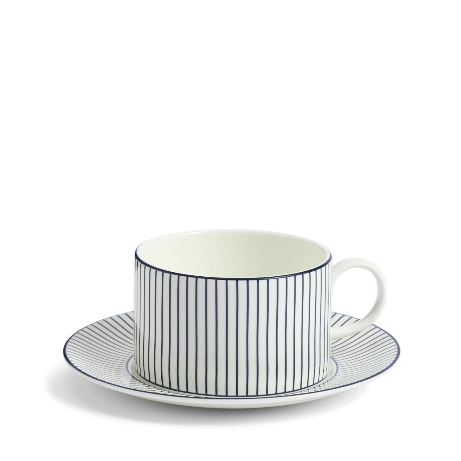 Wedgwood Gio Pinstripe Teacup And Saucer White 1 Wedgwood Gio Pinstripe Teacup And Saucer White
