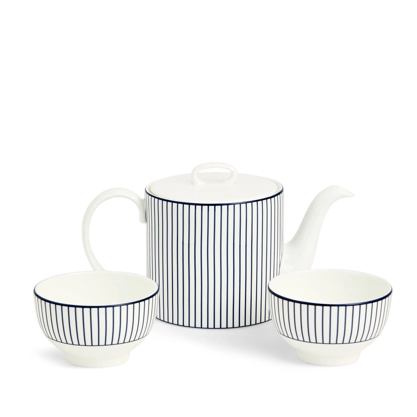 Wedgwood Gio Pinstripe Teapot And Bowl Set White 1 Wedgwood Gio Pinstripe Teapot And Bowl Set White