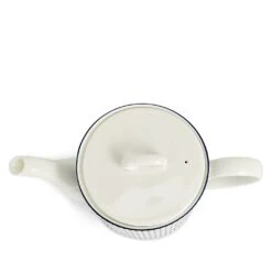 Wedgwood Gio Pinstripe Small Teapot -Tableware Discount Store 1082476 701587498609 Wedgwood GIO GIOBlueTeapot400mlPinstripeWhite top