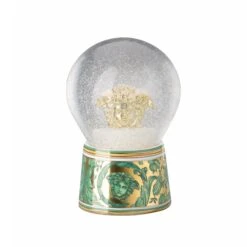 Versace Medusa Garland Green Snow Globe Small