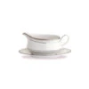 Noritake Hampshire Platinum Gravy Boat With Tray