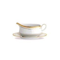 Noritake Hampshire Gold Gravy Boat With Tray
