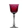 Varga Crystal Imperial Raspberry Red Wine Glass Pressed Stem