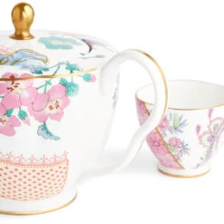 Wedgwood Butterfly Bloom 3 Piece Tea Set 9 Wedgwood Butterfly Bloom 3 Piece Tea Set -Tableware Discount Store 701587159807 Wedgwood ButterflyBloom TpotSugarCreamer3PSet detail1