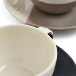 Royal Doulton Coffee Studio Mixed Flat White Cup And Saucer Set Of 4 -Tableware Discount Store 701587418805 RoyalDoulton 1815CoffeeStudio FlatWhiteCupandSaucerSetof4 C