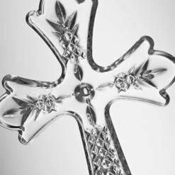 Waterford Crystal Lismore Standing Cross 6 Waterford Crystal Lismore Standing Cross -Tableware Discount Store 701587462969 Waterford Lismore LSMRCross19cm7.5in B GreyBackground