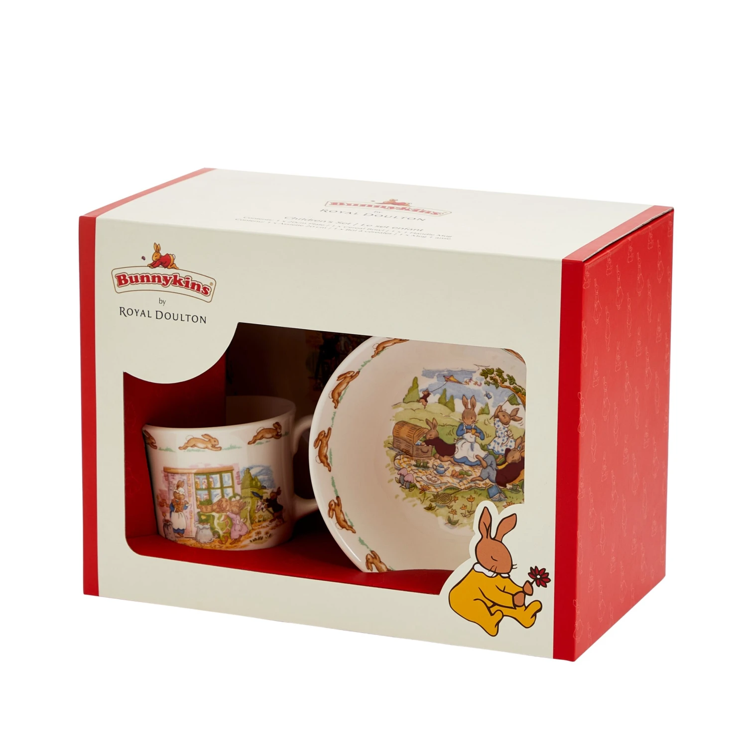 Royal Doulton Bunnykins Children's Bowl, Plate & Mug 3-Piece Set 5 Royal Doulton Bunnykins Children's Bowl, Plate & Mug 3-Piece Set - Image 5