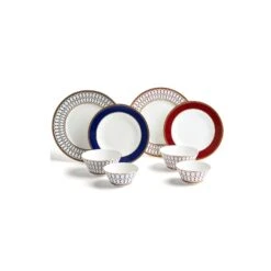 Wedgwood Renaissance Gold And Red 8 Piece Dinner Set