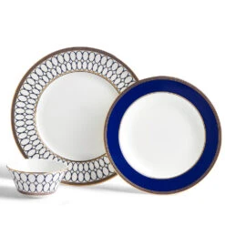 Wedgwood Renaissance Gold 3 Piece Place Setting -Tableware Discount Store 701587475259 Wedgwood RenaissanceGold 3PCS front
