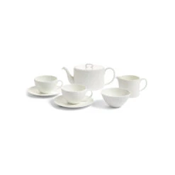Wedgwood Gio White Teaware Set Of 7