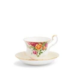 Royal Albert Old Country Roses 3 Piece Set - Vanilla -Tableware Discount Store 701587477949 RoyalAlbert OldCountryRoses Teacup Saucer Plate20cm3PieceSetVanilla 2