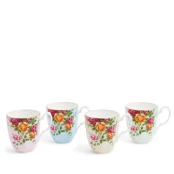 Royal Albert Old Country Roses Colour Accents Mug Set Of 4