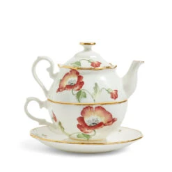 Royal Albert Tea For One - Poppy 1970 -Tableware Discount Store 701587478281 RoyalAlbert 100YearsTeaforOne500ml16.9flozPoppy1970 BACK