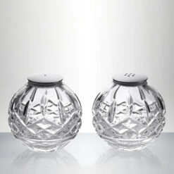 Waterford Crystal Lismore Sphere Salt And Pepper 7 Waterford Crystal Lismore Sphere Salt And Pepper -Tableware Discount Store 701587479691 Waterford LismoreSphereSalt PepperSet A GreyBackground