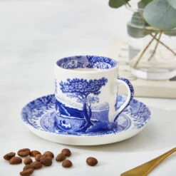 Spode Blue Italian Coffee Cup & Saucer -Tableware Discount Store 749151488502 productlifestyle3