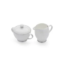 Royal Worcester Serendipity Platinum Sugar And Cream