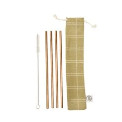 &Again Bronze Straws -Tableware Discount Store AGBRNZSTRWL4 0