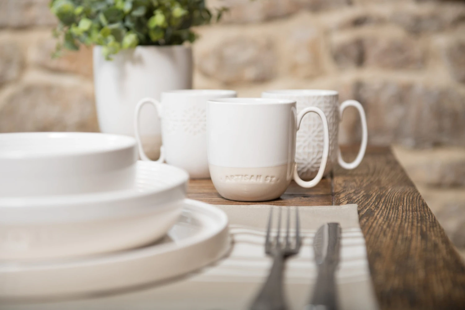 Artisan Street White Breakfast Mug Set Of 6 5 Artisan Street White Breakfast Mug Set Of 6 - Image 5