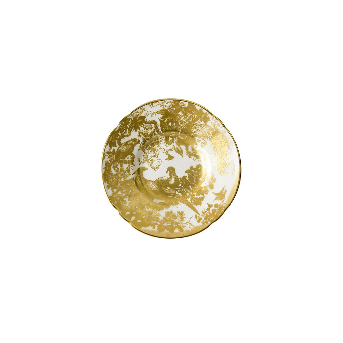 Royal Crown Derby Aves Gold Coffee Saucer 12cm 1 Royal Crown Derby Aves Gold Coffee Saucer 12cm