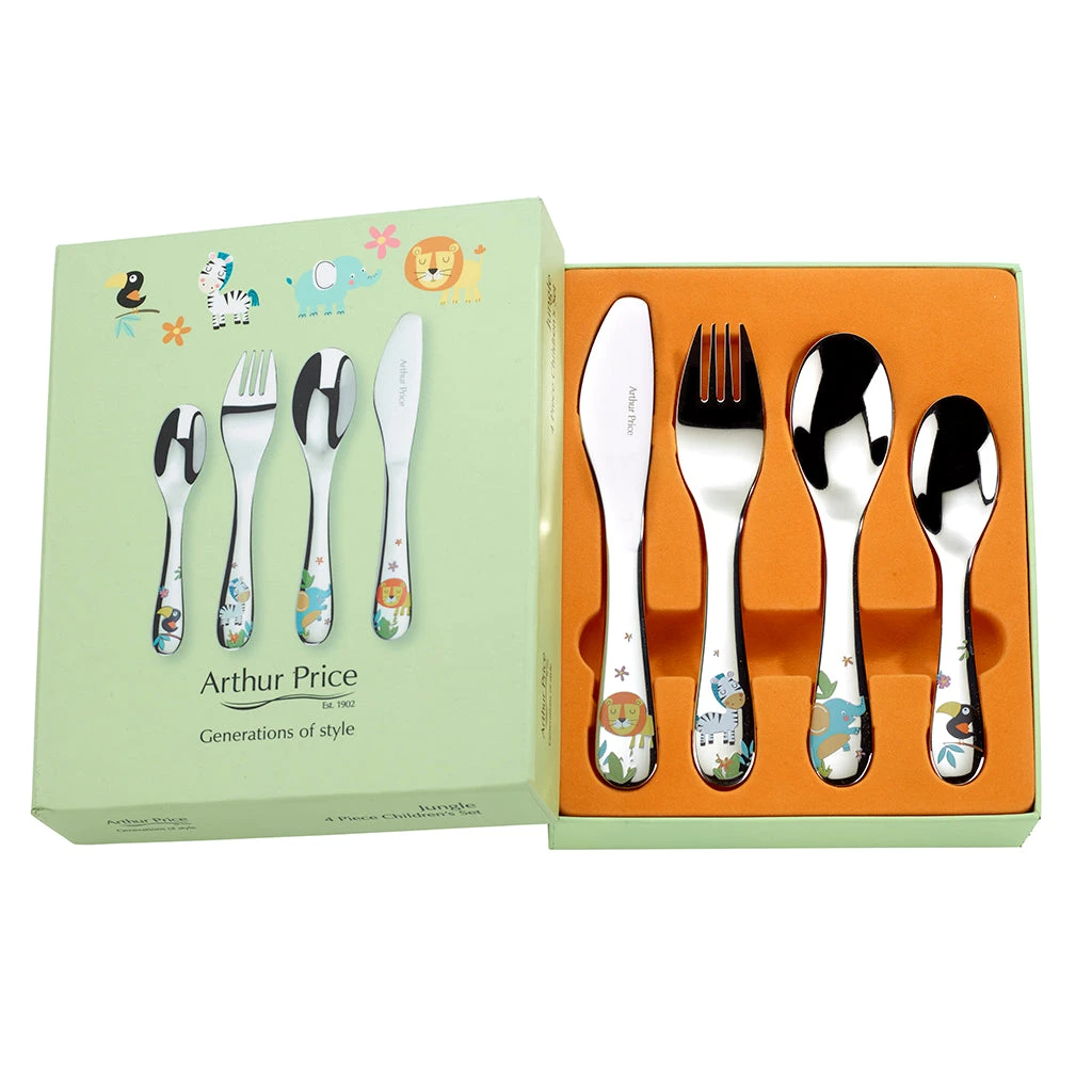 Arthur Price Jungle 4 Piece Child's Cutlery Set 2 Arthur Price Jungle 4 Piece Child's Cutlery Set - Image 2