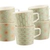 Aynsley Sage & Copper Deco Mug Set Of 6