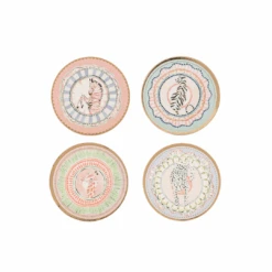 Yvonne Ellen Round Cork Coasters Set Of 4