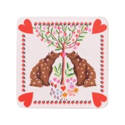 Cath Kidston Oh My Heart Coasters Set Of 4