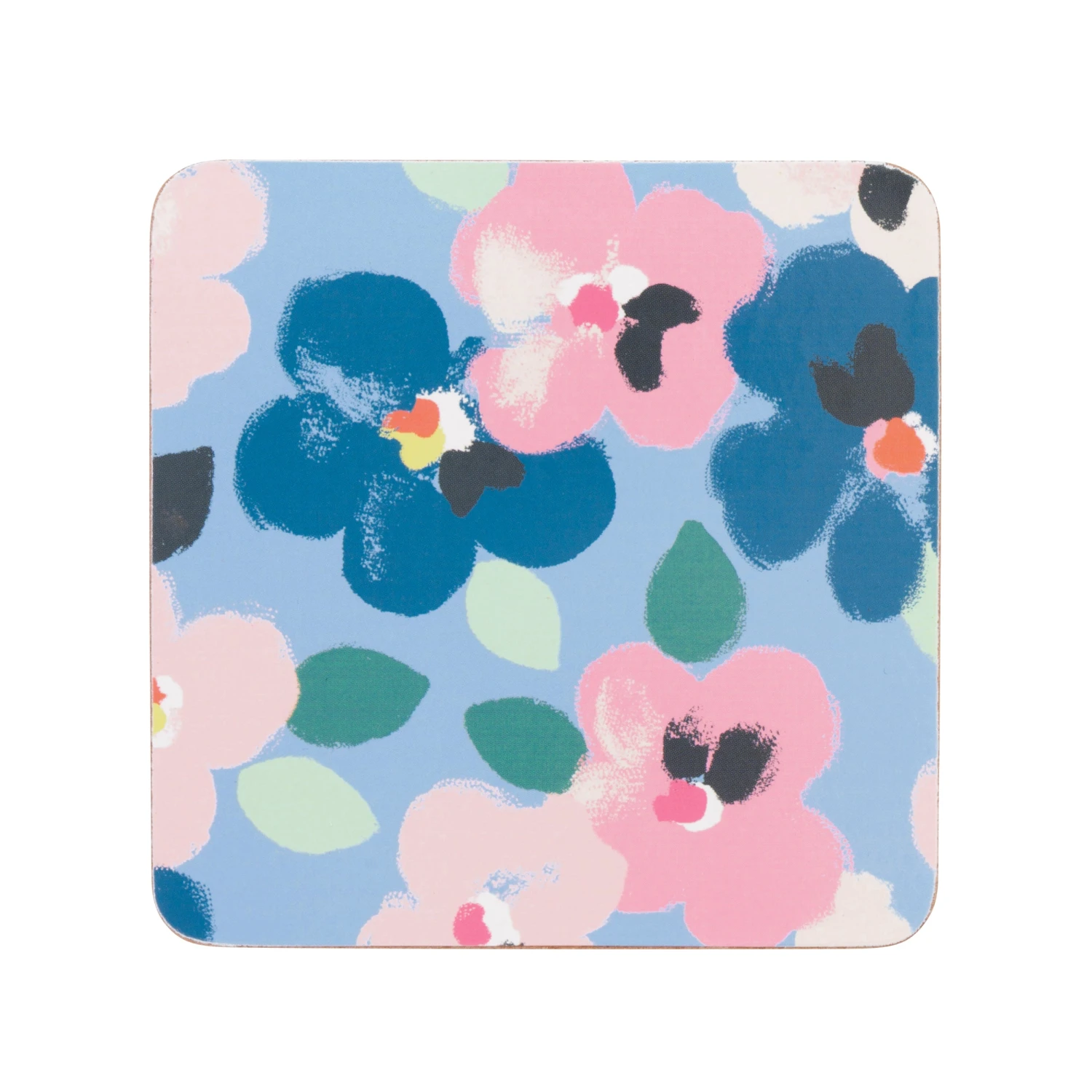 Cath Kidston Painted Pansies Blue Cork Back Coasters Set Of 4 1 Cath Kidston Painted Pansies Blue Cork Back Coasters Set Of 4