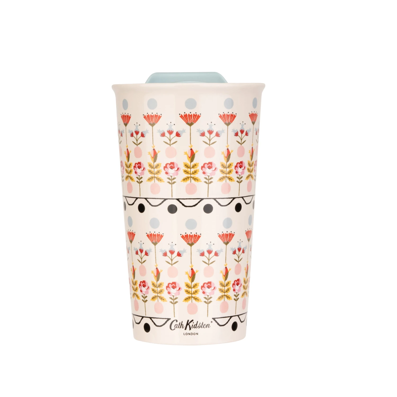 Cath Kidston Painted Table Ceramic Travel Mug 300ml 1 Cath Kidston Painted Table Ceramic Travel Mug 300ml