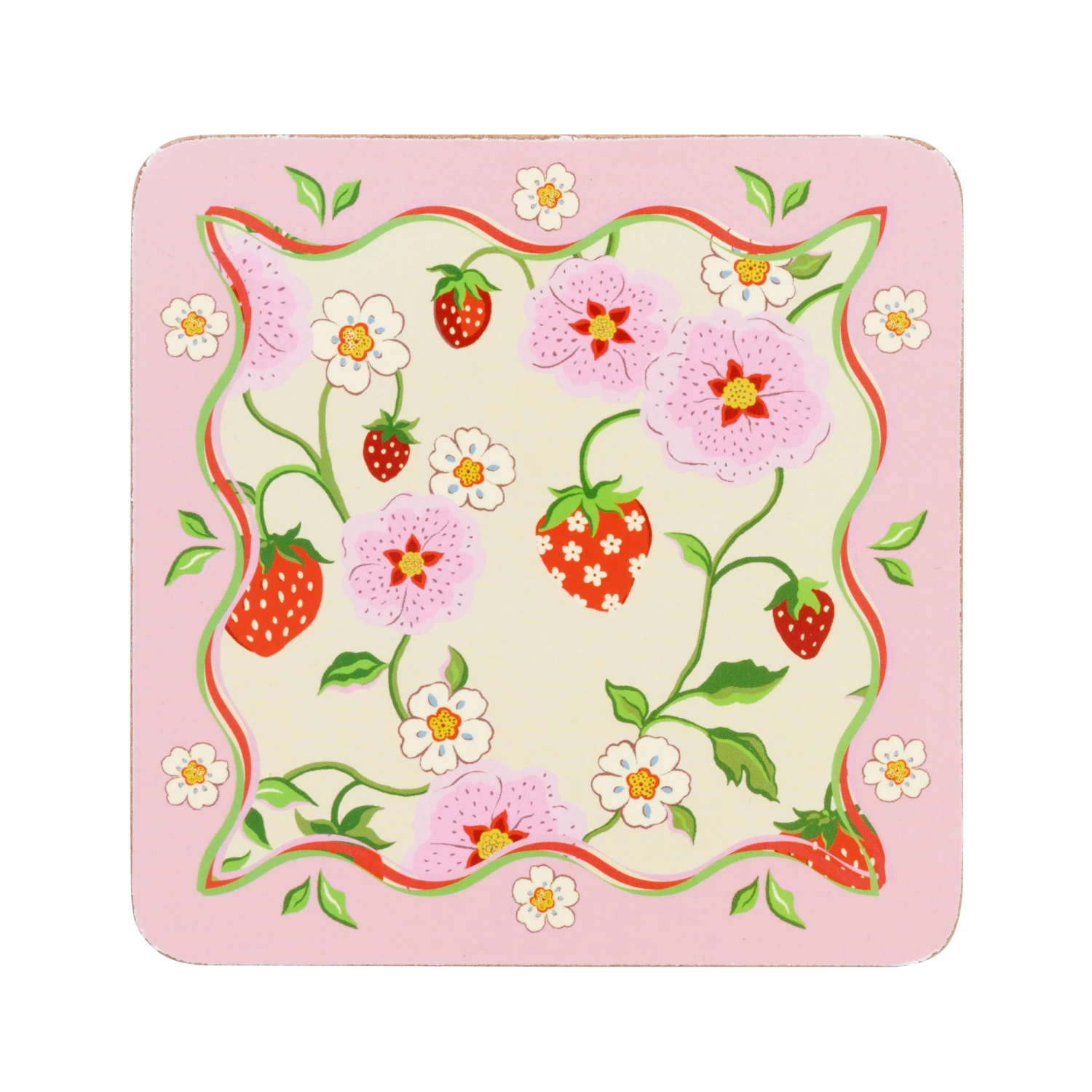 Cath Kidston Strawberry Coasters Set Of 4 1 Cath Kidston Strawberry Coasters Set Of 4