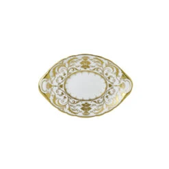 Royal Crown Derby Darley Abbey White Sauce Boat Stand 21cm