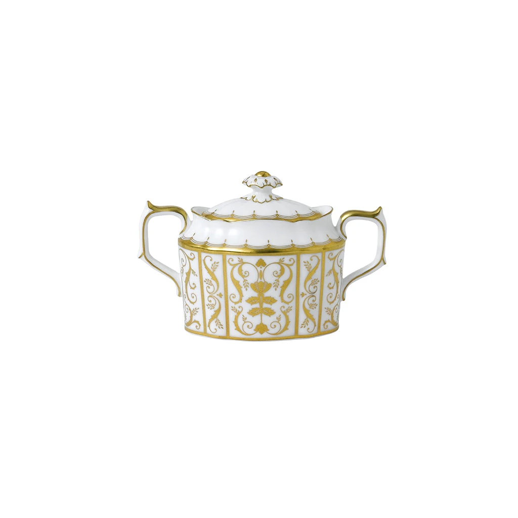 Royal Crown Derby Darley Abbey White Covered Sugar 310ml 1 Royal Crown Derby Darley Abbey White Covered Sugar 310ml