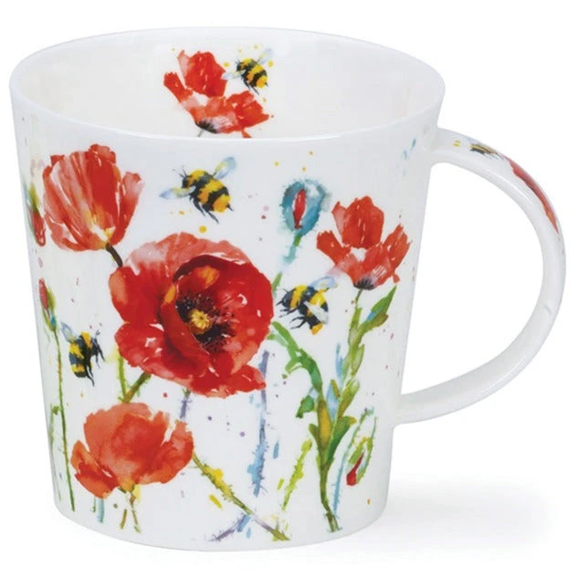 Dunoon Cairngorm Busy Bees Poppy Mug 1 Dunoon Cairngorm Busy Bees Poppy Mug