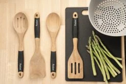 Fusion Acacia Wood Slotted Spoon -Tableware Discount Store FSWDSLTSPN