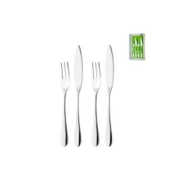 Studio William Mulberry Mirror Fish Fork And Knife Set Of 4