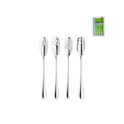 Studio William Mulberry Mirror Textured Spoon Set Of 4