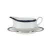 Noritake Marble Blue Gravy Boat With Stand