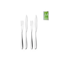 Studio William Olive Mirror Fish Fork And Knife Set Of 4