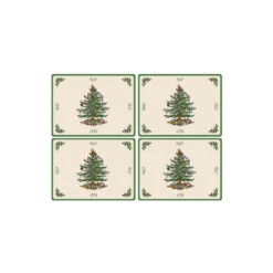 Pimpernel Christmas Tree Large Placemats Set Of 4
