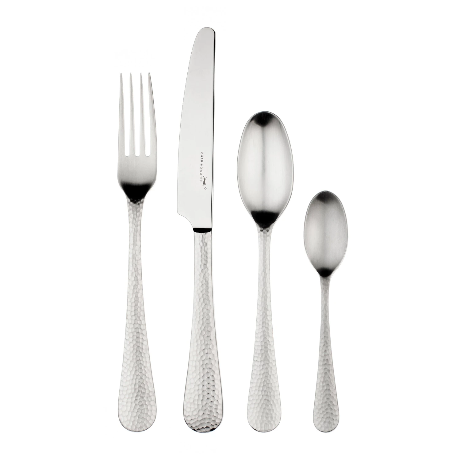 Charingworth Planish Satin 16 Piece Cutlery Set 1 Charingworth Planish Satin 16 Piece Cutlery Set