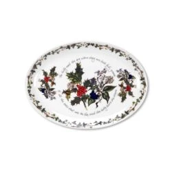 Portemirion Holly And Ivy Oval Platter 33cm