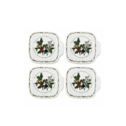 Spode Portmeirion Holly And Ivy Canape Dishes Set Of 4