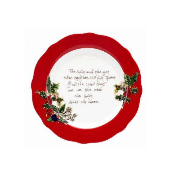 Portmeirion Holly And Ivy Red Border Plate 15cm 1 Portmeirion Holly And Ivy Red Border Plate 15cm