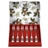 Portmeirion Holly And Ivy Set Of 6 Pastry Forks