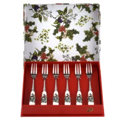Portmeirion Holly And Ivy Set Of 6 Pastry Forks