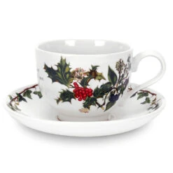 Portmeirion Holly And Ivy Teacup And Saucer