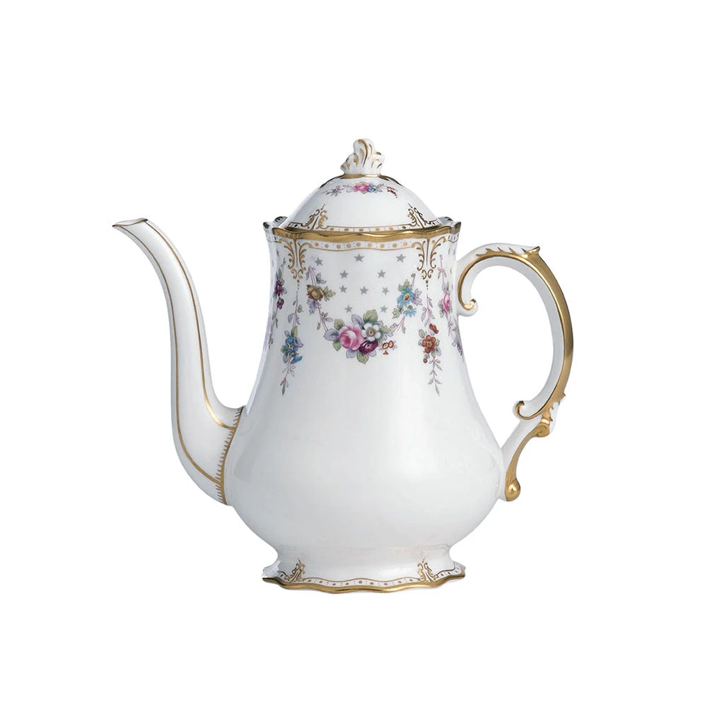 Royal Crown Derby Royal Antoinette Coffee Pot 1.2L 1 Royal Crown Derby Royal Antoinette Coffee Pot 1.2L